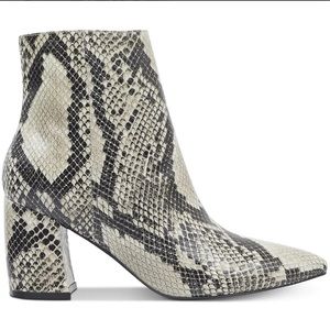 Marc Fisher Leather Snakeskin Ankle Boots